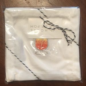 These are House of Pom Emoji fabric coasters